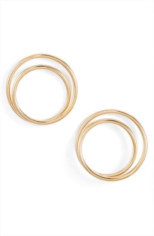 Double Inset Hoop Earrings | More Colors Available