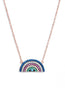 Rainbow Pave Charm Necklace - Knotty