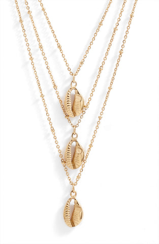 Triple Strand Shell Necklace