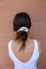 Washed Satin Hair Scrunchie, Cream - Knotty
