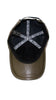 Leather Baseball Cap - Army Green