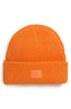 Ribbed Beanie Hat - Tangerine