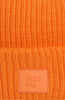 Ribbed Beanie Hat - Tangerine