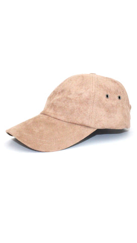 Ultra Suede Baseball Cap - Nude