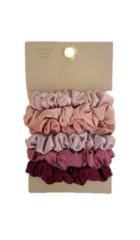 Skinny Washed Satin Pony 6-Pack | Rose