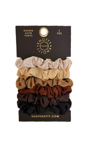 Skinny Washed Satin Pony 6-Pack | Warm Basics
