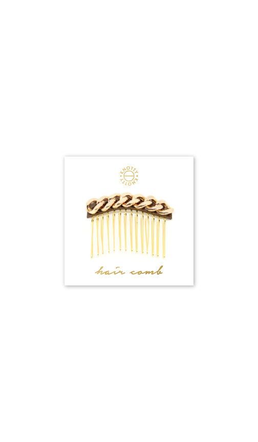 Classic Chain Hair Comb | Gold - Knotty