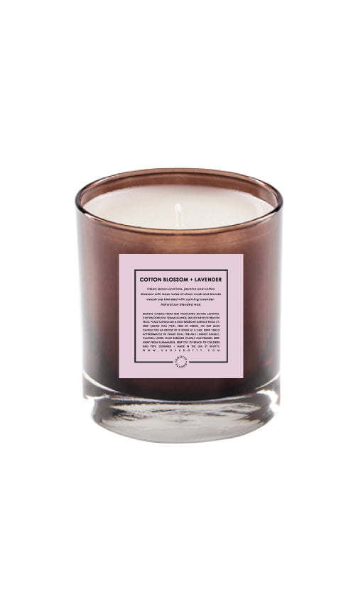 Soy Candle | Cotton Blossom + Lavender - Knotty