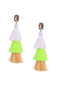 Crystal Layered Tassel Earrings | More Colors Available - Knotty