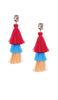 Crystal Layered Tassel Earrings | More Colors Available - Knotty