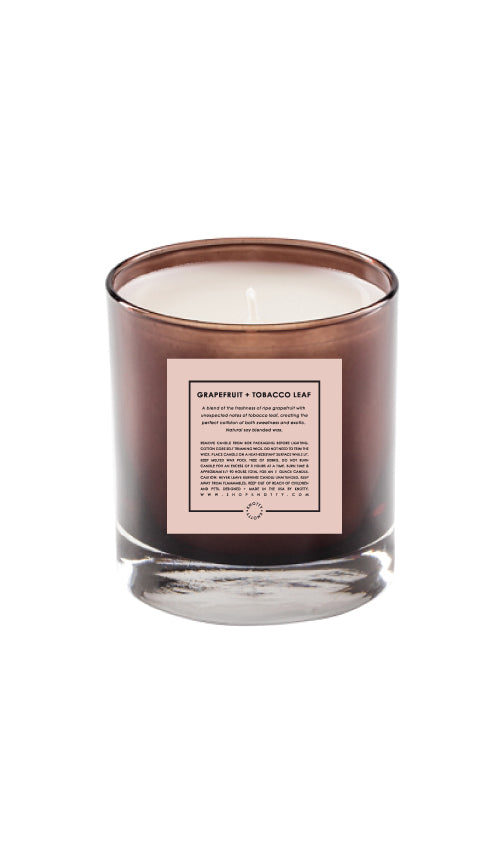 Soy Candle | Grapefruit + Tobacco Leaf - Knotty