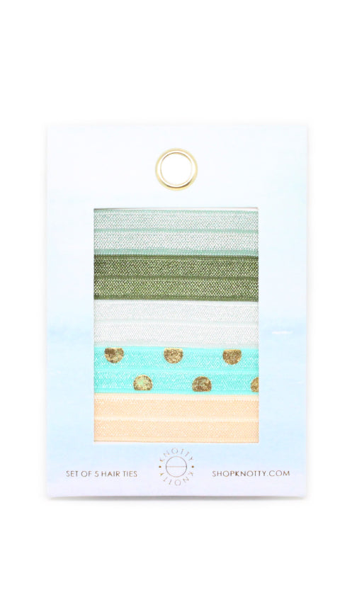 Lime Mint | 5-Pack Hair Tie Envelope - Knotty