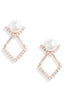Pearl V Jacket Stud Earrings | More Colors Available - Knotty
