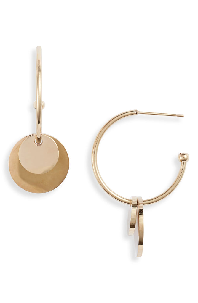 Disk Charm Hoops - Knotty