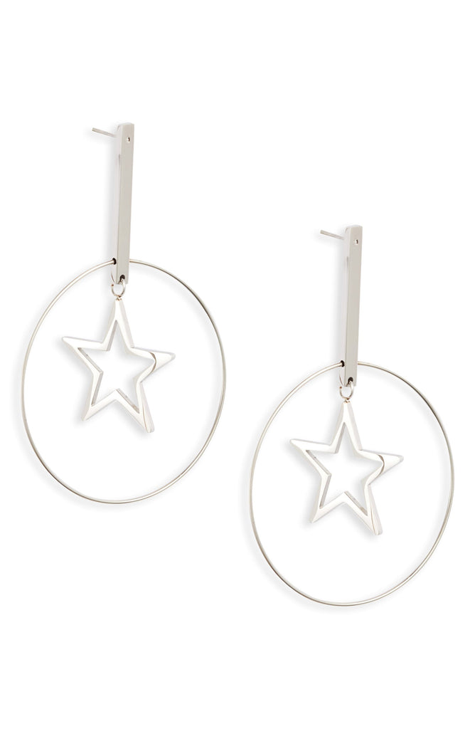 Floating Star Drop Hoops - Knotty