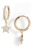 Pave Star Huggie Drop Earrings | More Colors Available - Knotty