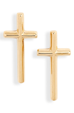 Cross Stud Earrings | More Colors Available