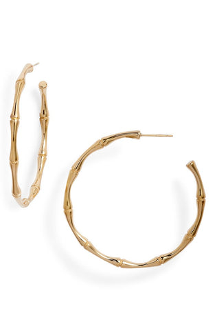 Bamboo Hoop Earrings | More Colors Available