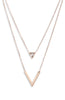 Double Strand Necklace - Rose Gold - Knotty