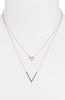 Double Strand Necklace - Rose Gold - Knotty