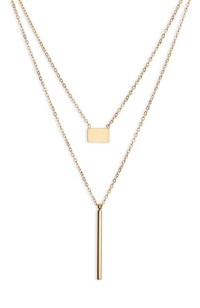 Double Strand Necklace - Gold - Knotty