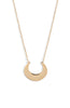 Solid Crescent Focal Necklace - Gold - Knotty