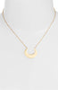 Solid Crescent Focal Necklace - Gold - Knotty