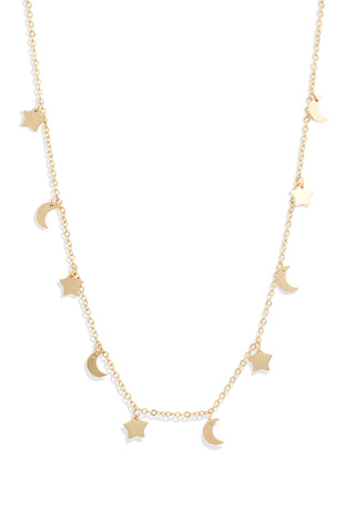 Sun Moon Stars Charm Necklace