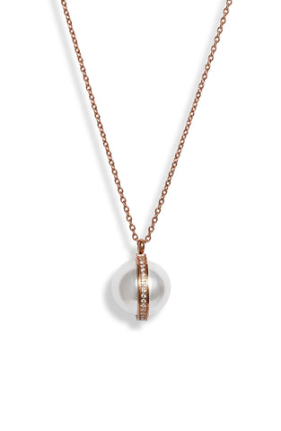 Pearl Crystal Orbit Necklace | More Colors Available