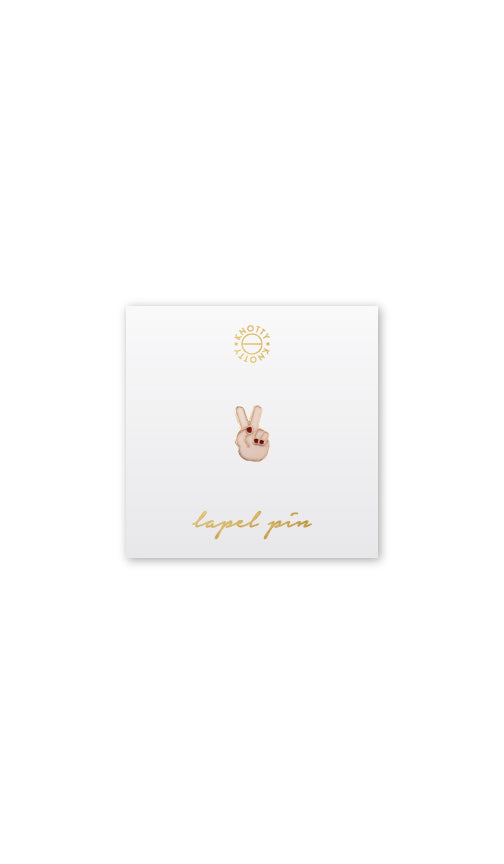 Peace Hand Lapel Pin - Knotty