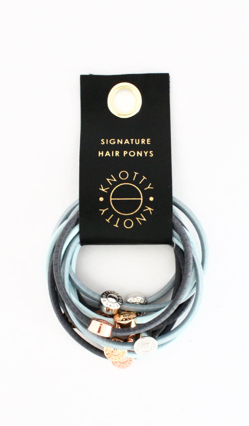 Signature Pony Set of 10 | Blue Grey - Knotty