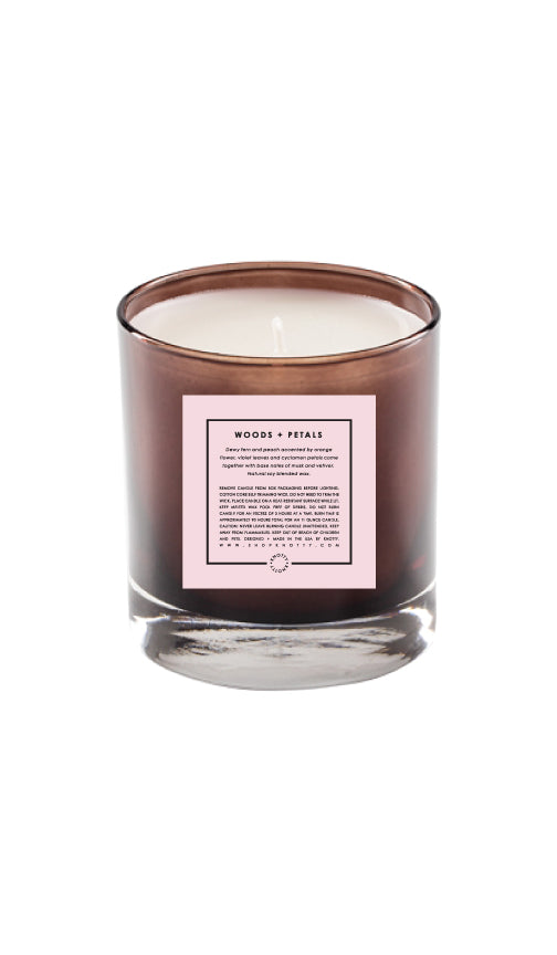 Soy Candle | Woods + Petals - Knotty